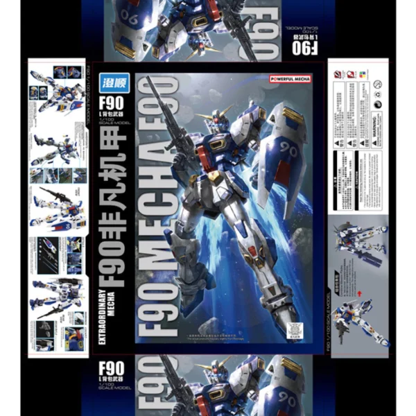 Gundam.webp MG 1/100 Gundam F90 Fighter Assembly Model with Sticker & Support【New Factory】